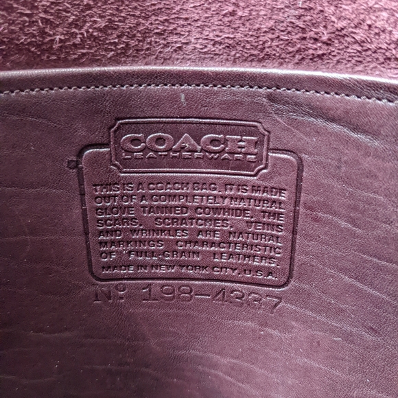 Vintage Coach Compact Pouch №9620 in Burgundy - Picture 3 of 4
